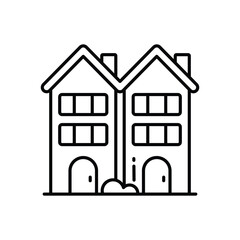 Townhouse vector icon stock illustration