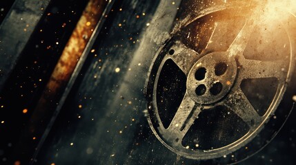 Obraz premium textured background reminiscent of old cinema films,