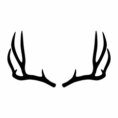 Deer antlers silhouette. Design image