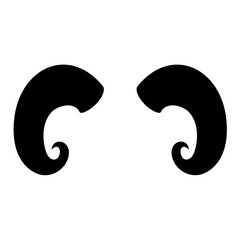 Naklejka premium Deer antlers silhouette. Vector image