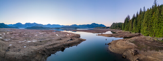 Scenic View of Stave Lake in Mission, BC, Canada