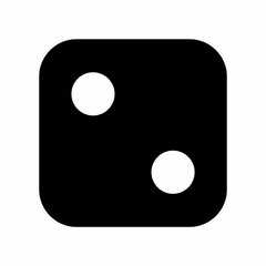 Dice number two. Flat image