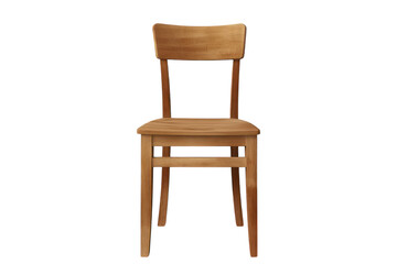 An Elegant Wooden Chair Isolated on a Transparent Background Ideal for Showcasing Furniture Design and Modern Aesthetics