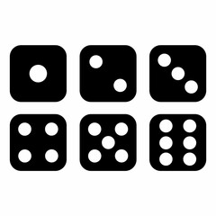Dice game icon. Flat image