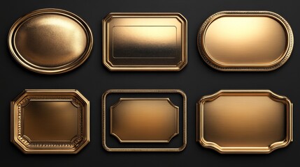 Collection of Decorative Gold Plates