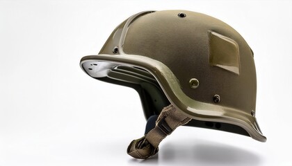 Close-Up of an Olive Green Military Helmet, Featuring Smooth Textured Surface and Sturdy Design, Symbolizing Protection, Combat Readiness, and Tactical Equipment for Soldiers in Active Duty or History