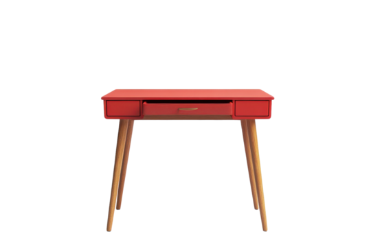 Elegant Writing Desk Isolated on transparent Background Perfect for Interior Design, Home Office, or Furniture Ads