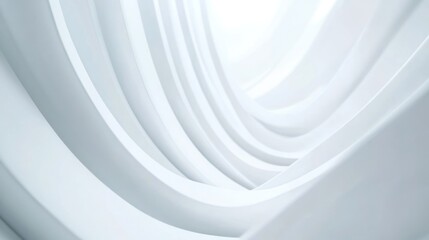 Obraz premium Abstract White Curved Structure