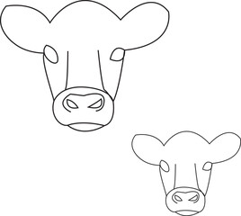 the cow face sketch 