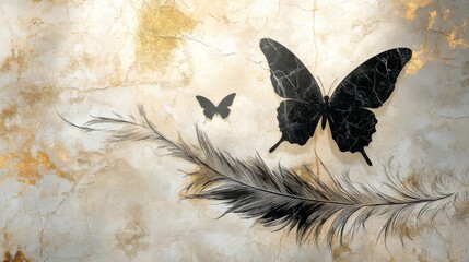 Butterfly and Feather Art