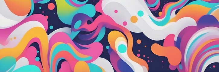 Naklejka premium Wide abstract pint liquid art flowing background wallpaper art 3:1