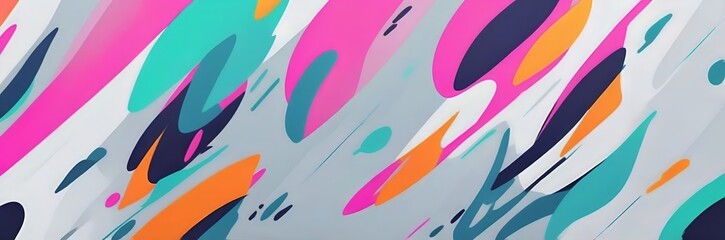 Wide abstract colorful art background wallpaper with artistic shapes 