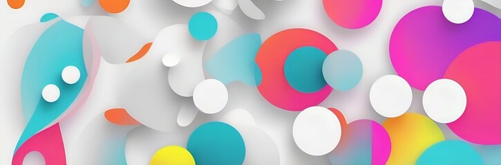 minimalistic abstract background with color circles