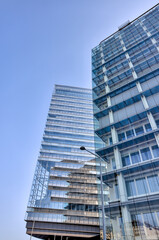 Obraz premium Vienna, Austria - July 23, 2024: Building facades in the early morning in Vienna 