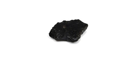 shilajit on white Background, close up of a shilajit isolated on white Background 