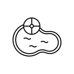 Swimming Pool vector icon stock illustration