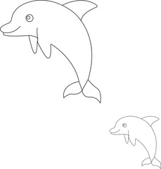 Obraz premium dolphin sketch design 