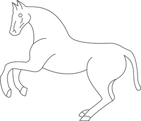 white horse illustration