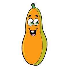 Funny Papaya vector cartoon illustration