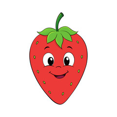 funny Strawberry cartoon vector illustration