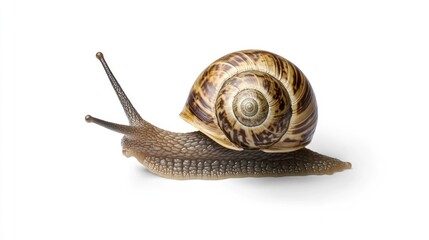 Snail on White Background