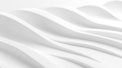 Fototapeta premium Abstract White Wave Pattern