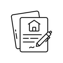 Lease Agreement vector icon stock illustration