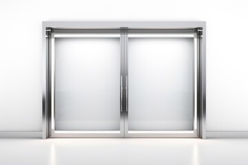 Door metal white background architecture.