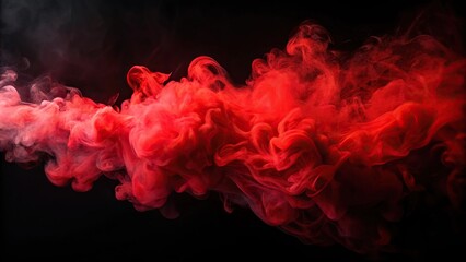Abstract red smoke mist fog on a black background Texture smoke background Medium Shot