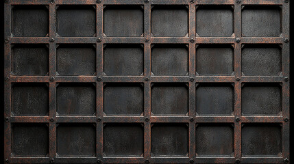 Dark Iron Grate Texture Background