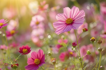 Fototapeta premium Cosmos flower in the field