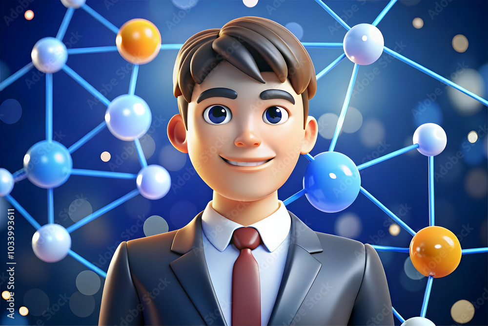 Poster bokeh light effects featuring entrepreneurs networking at a professional event with vibrant backgrou
