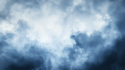Obraz premium Dreamy Watercolor Cloudy Sky Illustration