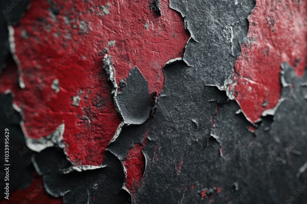 Canvas Prints A close-up shot of peeling paint on a worn-out wall