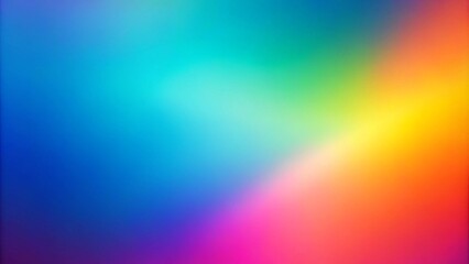 An abstract blurred gradient mesh background with bright rainbow colors, blending seamlessly to form a soft, vibrant backdrop, perfect for sleek and colorful banner designs.