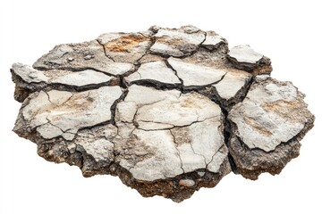 Fototapeta premium A natural rock formation with cracks and fissures
