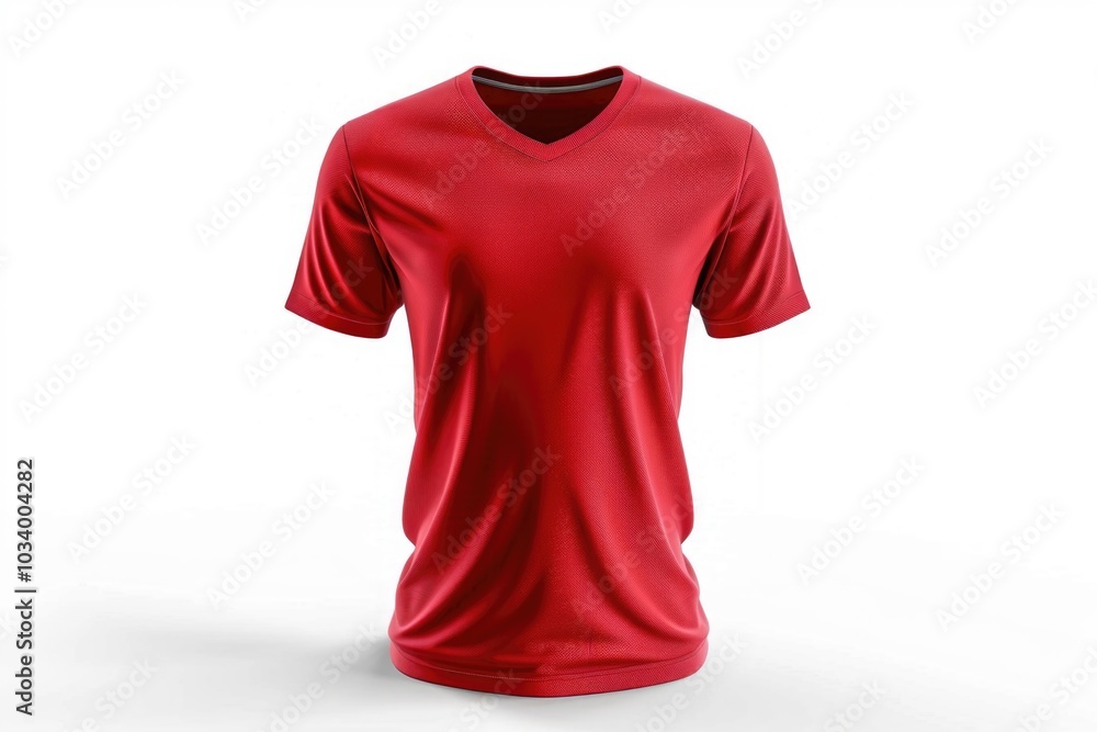 Poster a simple and bold design featuring a red t-shirt against a plain white background, ideal for use in 