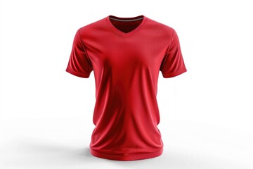 A simple and bold design featuring a red t-shirt against a plain white background, ideal for use in promotional materials or as a standalone graphic