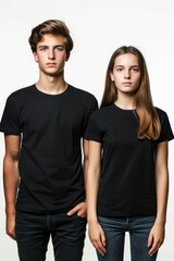 Obraz premium A pair of people standing side by side
