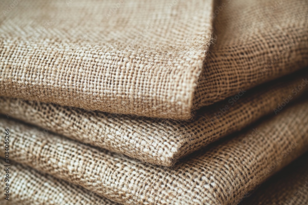 Poster stacked layers of burlock cloth, versatile and multi-purpose fabric