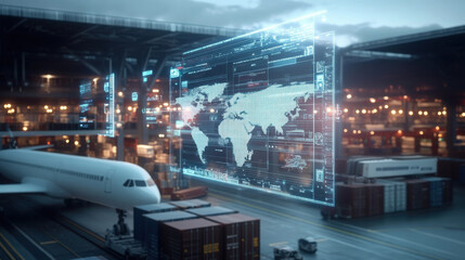 air cargo technology import export location pin and map