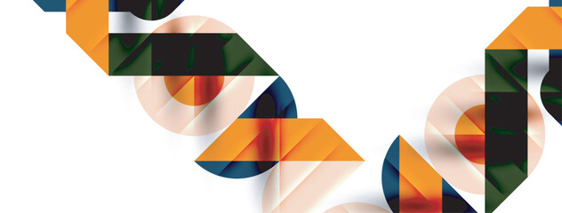 Round shapes, circles and lines minimal geometric background. Vector Illustration For Wallpaper, Banner, Background, Card, Book Illustration, landing page