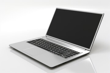 Laptop computer white background portability.