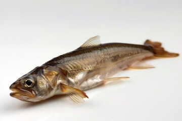 Fototapeta premium A fish lying down on a white surface