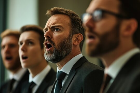 Group of men posing together, possibly friends or colleagues