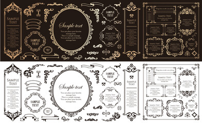 クリスマスのフレームデザインセット