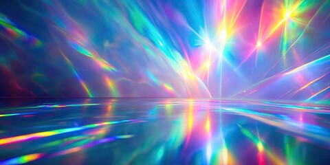 Abstract soft blurry rainbow holographic background