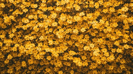 A bright and cheerful bouquet of yellow flowers growing in a green meadow