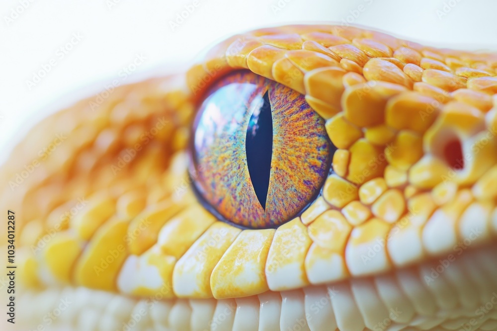 Poster a close-up view of a snake's eye with intricate details