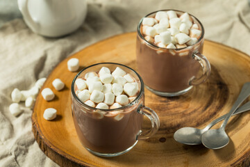 Homemade Warm Hot Chocolate with Marshmallows